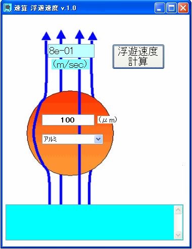 金属粉塵　浮遊速度　計算ソフト