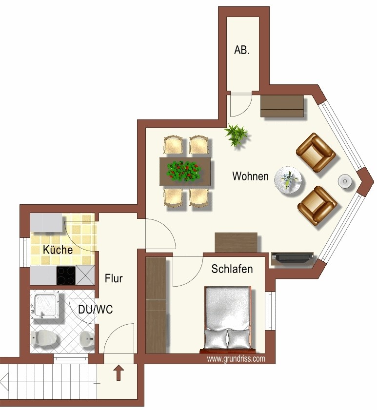 Grundriss Ferienwohnung Schallstadt