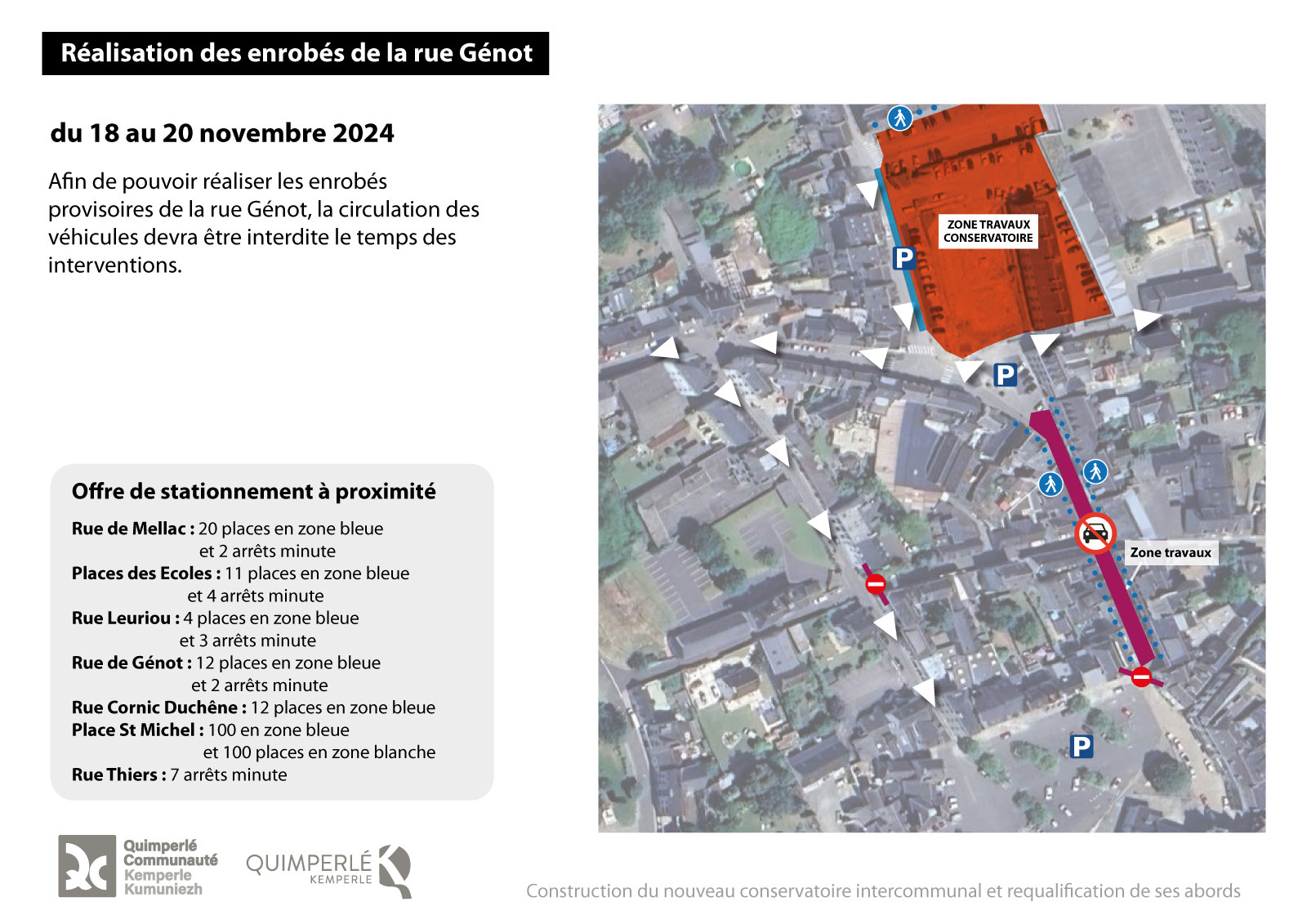 Réalisation des enrobés rue Génot