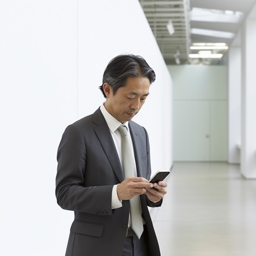 中年-スマートフォン-男性-日本