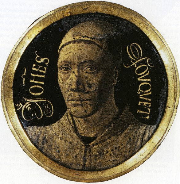 Jean Fouquet, Selbstbildnis, um 1455, Email, Durchmesser 7,3 cm, Paris, Musée du Louvre