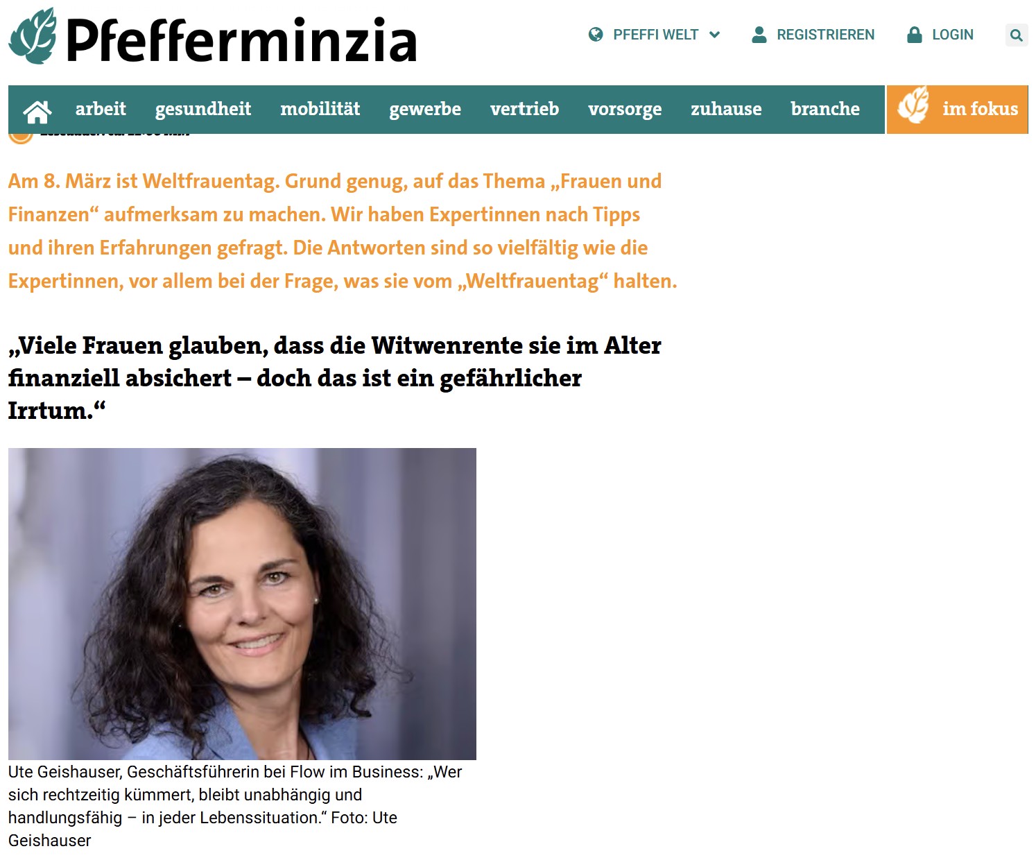 Aktueller Interviewbeitrag in der Pfefferminzia