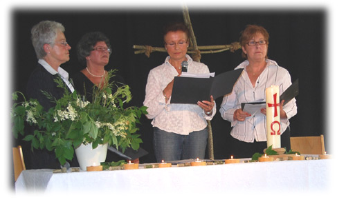 Bild von den Mitwirkenden beim Gottesdienst