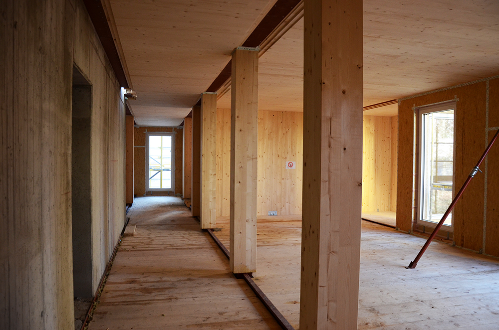 Zwei neue Wohngebäude aus energieeffizienter Holzsystembauweise