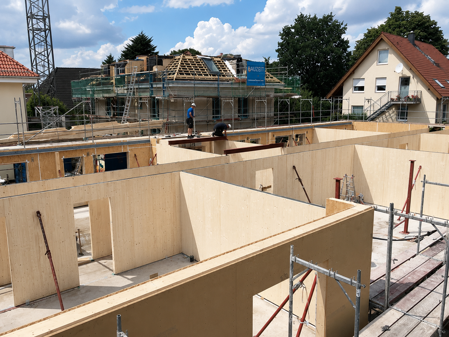 Holzbau Heinersdorf bauzeit berlin
