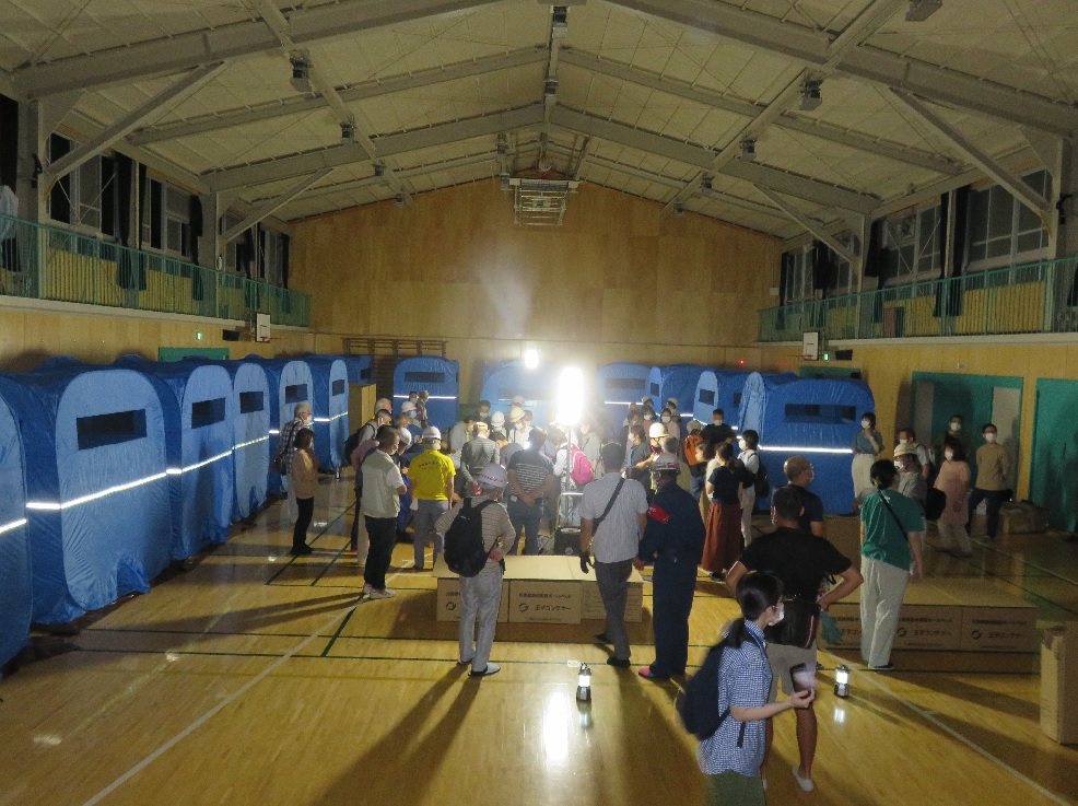 駒林小学校防災拠点防災訓練