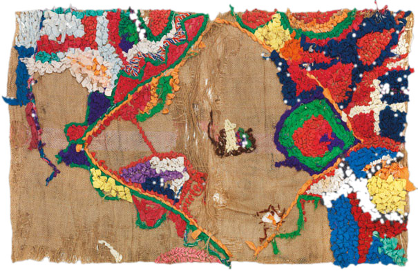 Bu Sherwit, contemporary, recycling material, Marocco, 68 x 108 cm