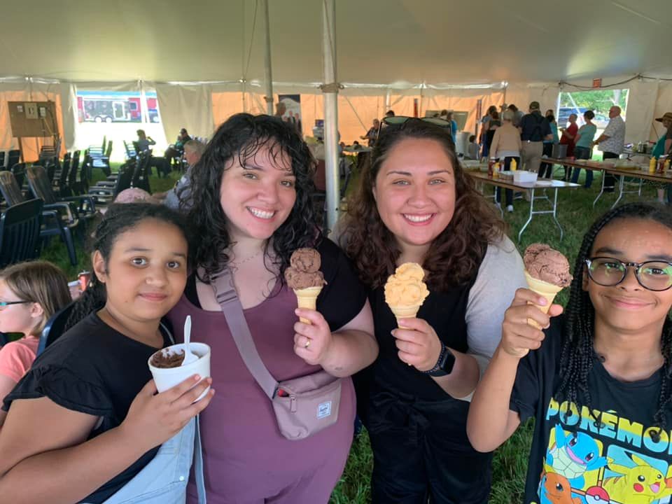 Enjoying all the delicious Ice Cream