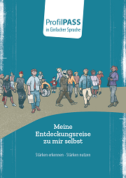 Bild zeigt Workbook ProfilPASS in einfacher Sprache