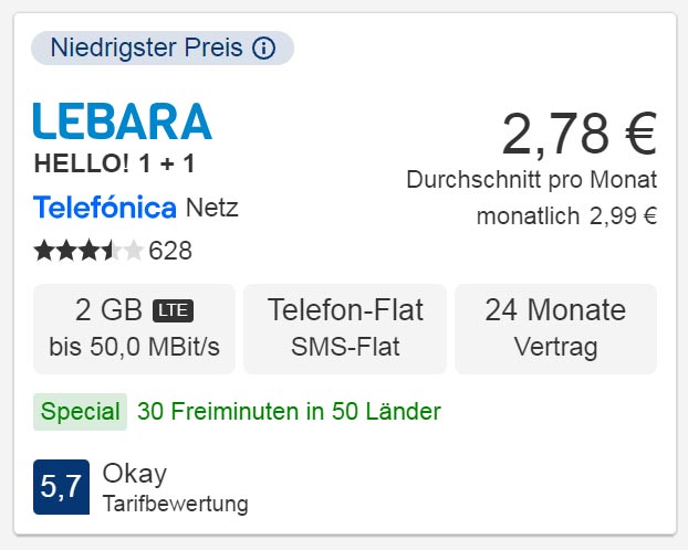 Wow, lange nicht so günstig telefoniert❣ ☎