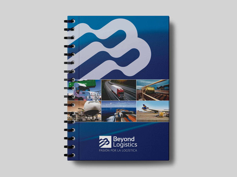 Cuaderno anillado con diseño personalizado para empresa del rubro logístico y transporte en Lima