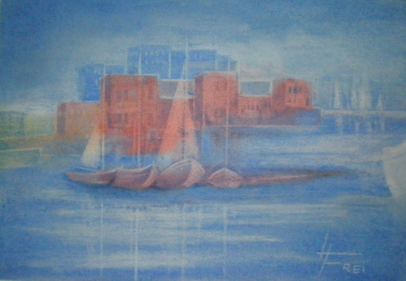 ART HFrei - "Stadt am Meer" - Pastell - 2008