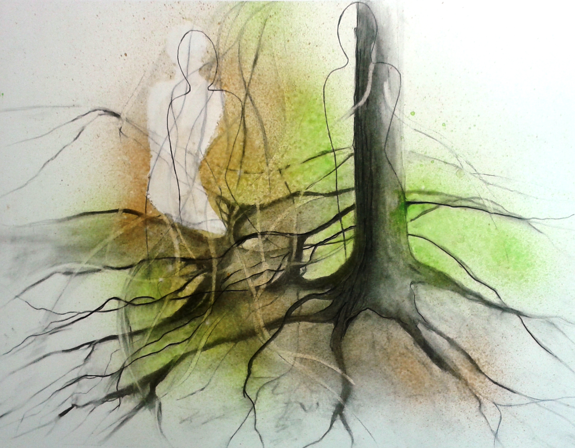 ART HFrei - "Verwurzelt" - Aquarell - 2017