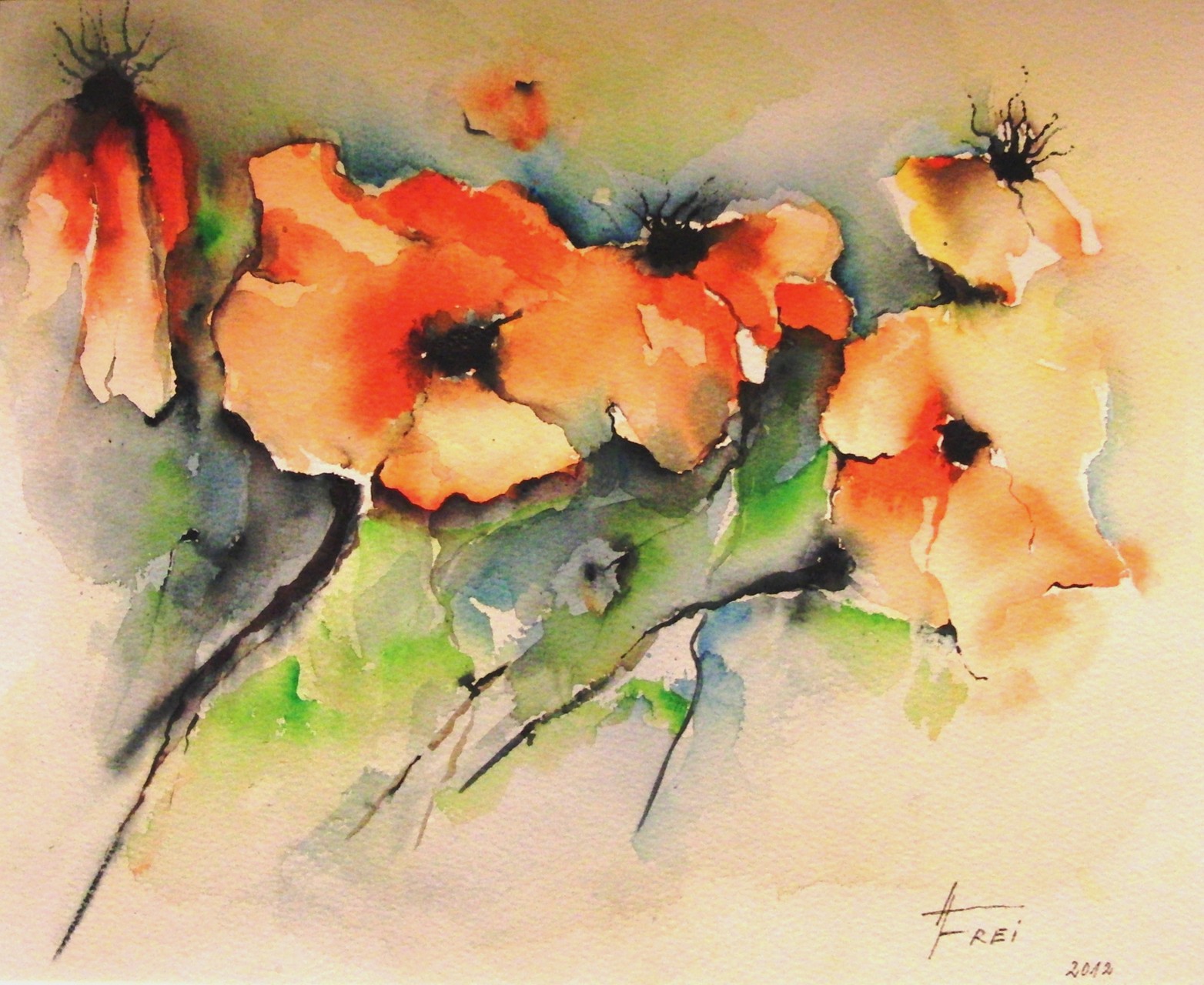 ART HFrei - "Madeira-Mohn" - Aquarell - 2012