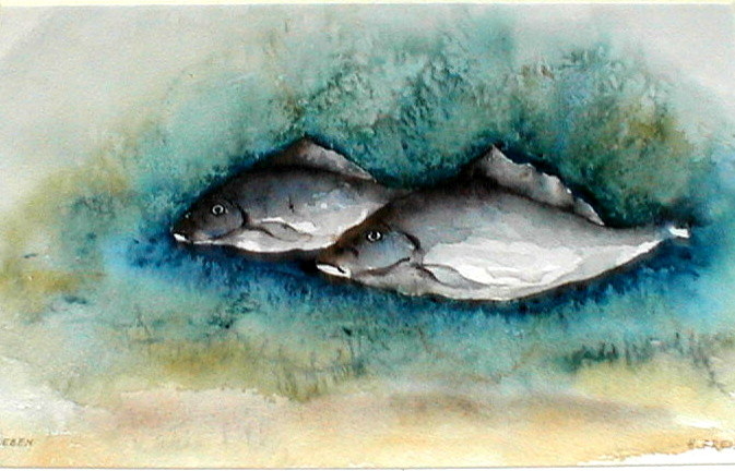 ART HFrei - "Teichleben" - Aquarell - 2002