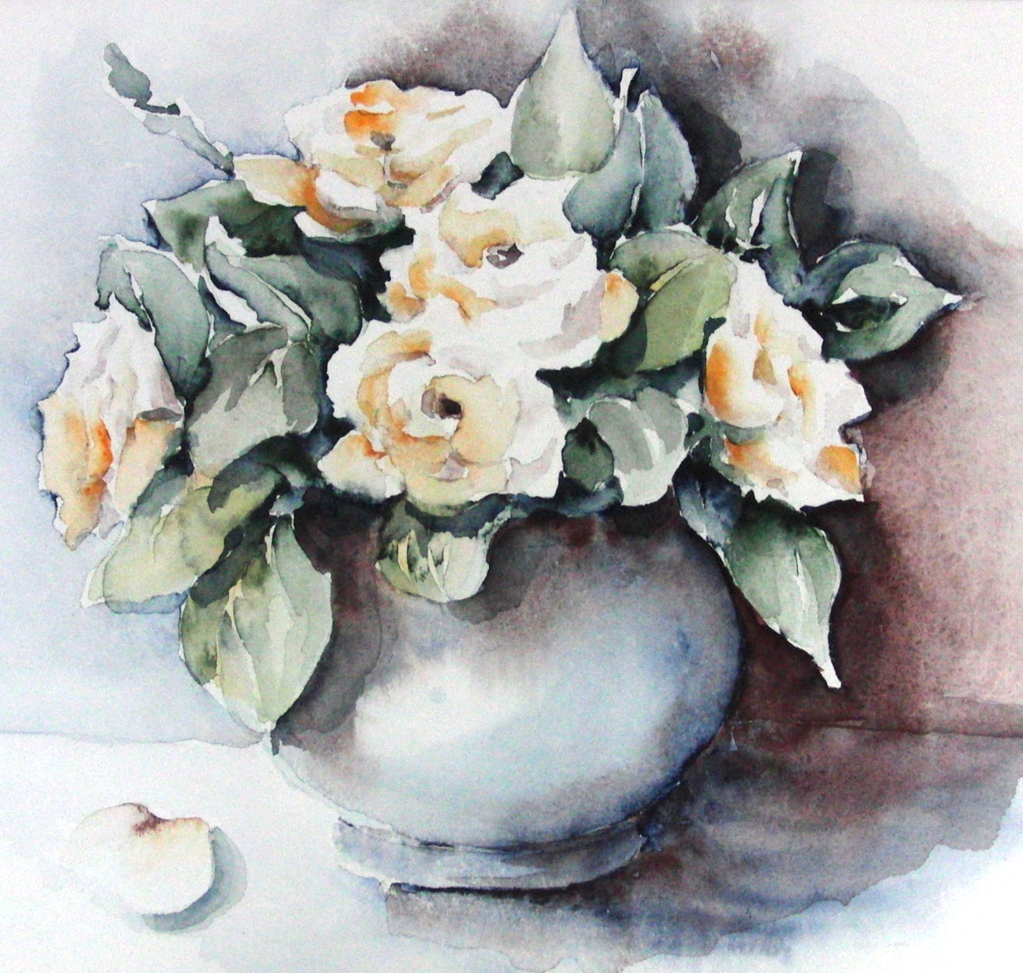 ART HFrei - "Mutters gelbe Rosen" - Aquarell 2004