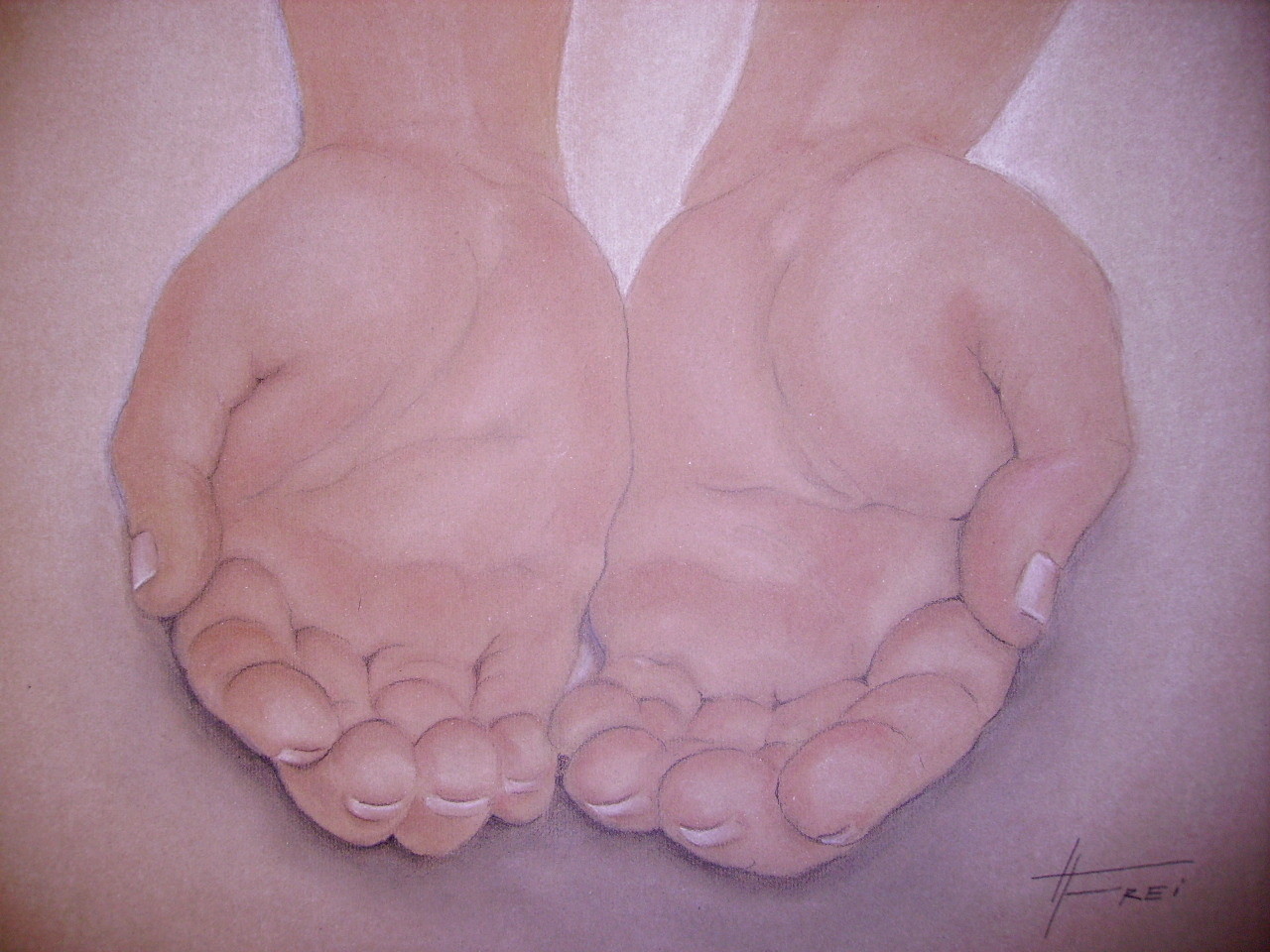 ART HFrei - "Bittende Hände" - Pastell - 2006