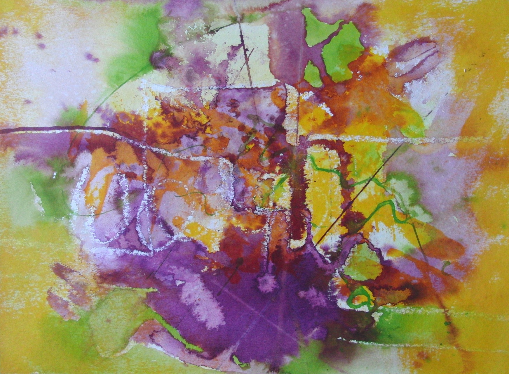 ART HFrei - "Farbenspiel in violett" - Aquarell - 2012