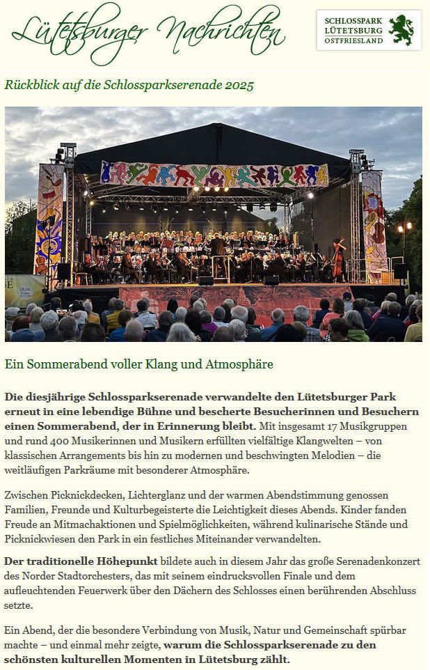 Lütetsburger Nachrichten vom 08.12.2025
