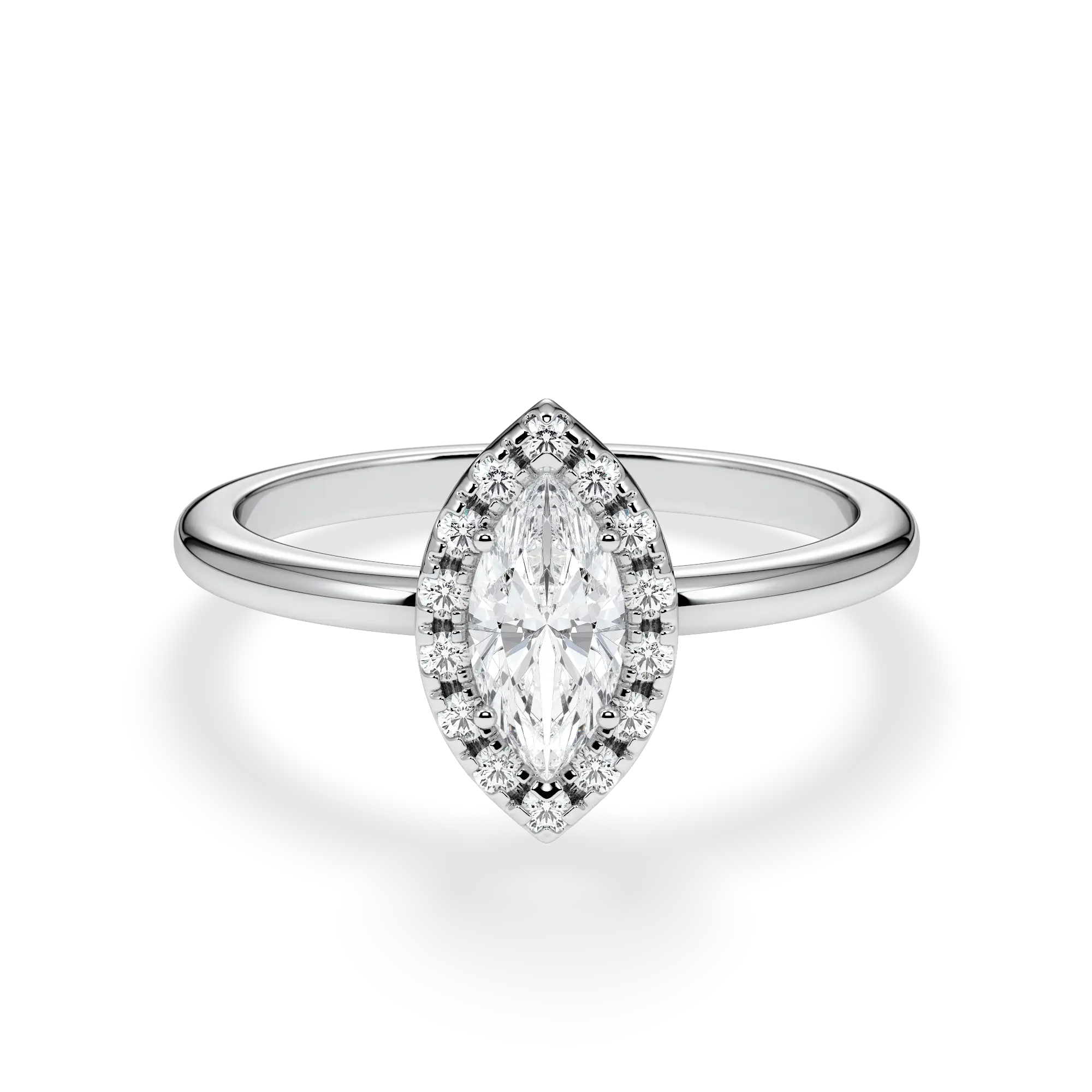 Marquise Ring mit Halo