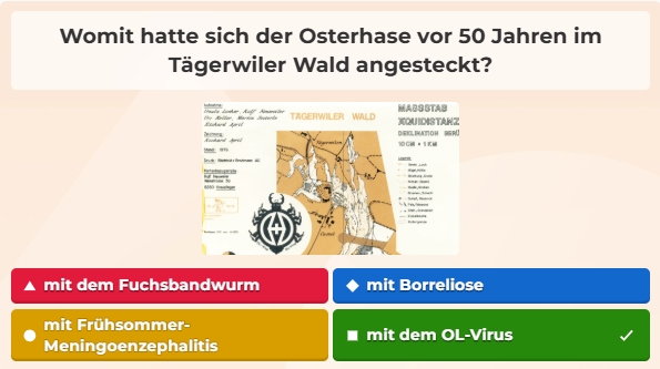 eine Beispielfrage. Aber Achtung: es sind denn nicht alle Fragen so einfach, im Fall!!