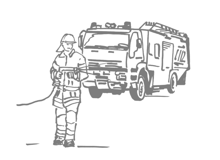 Illustration zum Thema Feuerwehr