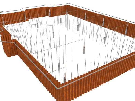 BIM-Modell Baugrube