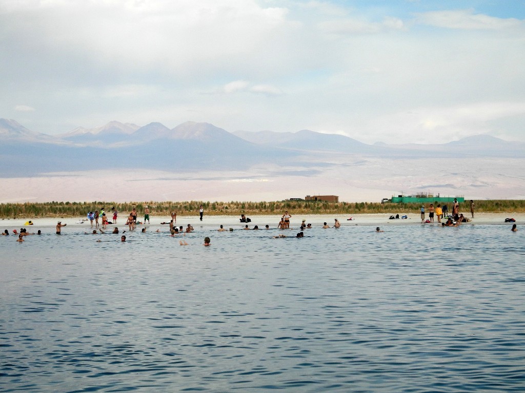 Badeanstalt in der Wüste - Salzlagune Cejar in der Atacama