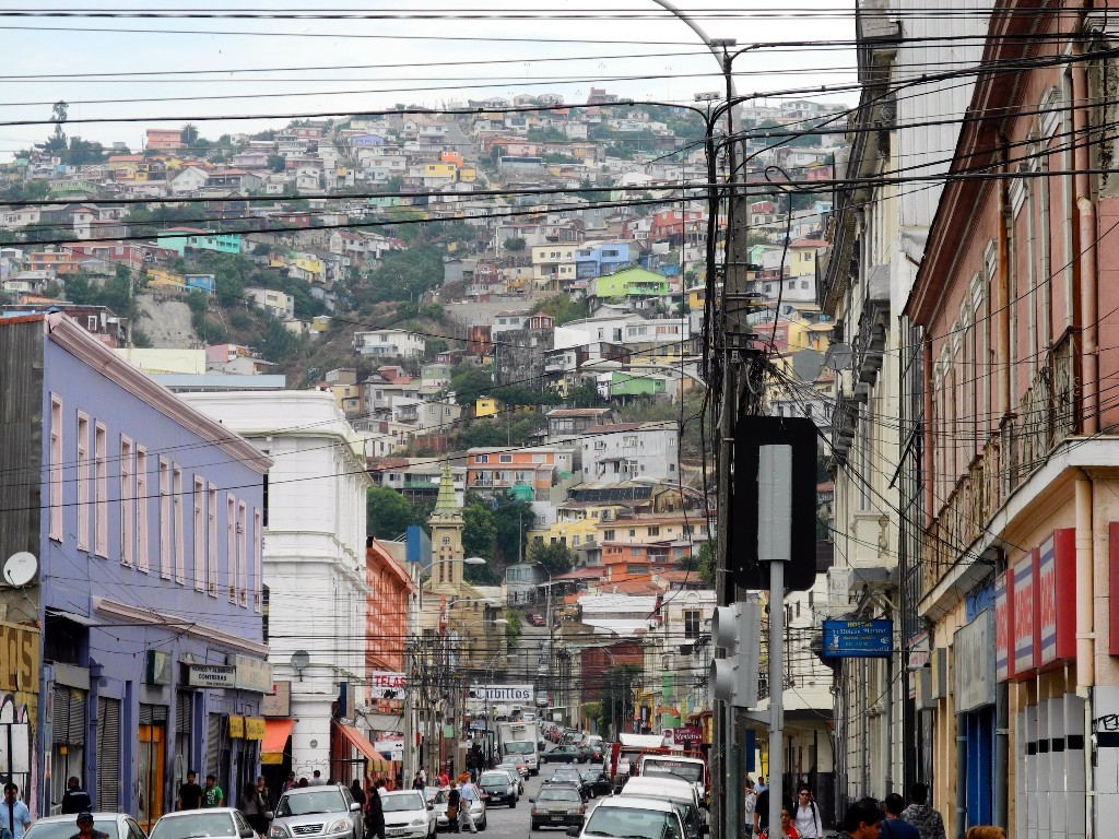 Im Hang gebaut - Valparaiso