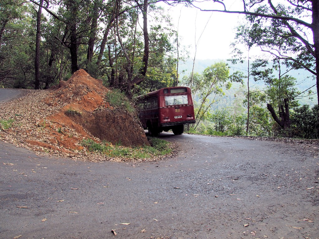 Selbst die engen Kurven zum Horton Plains Nationalpark sind für die Sri Lanka Busse nicht zu eng