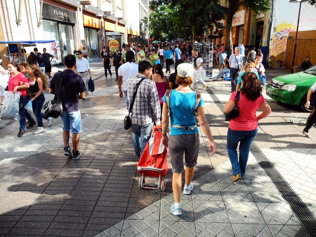 Hochwertig - Viele Fußgängerzonen in Santiago