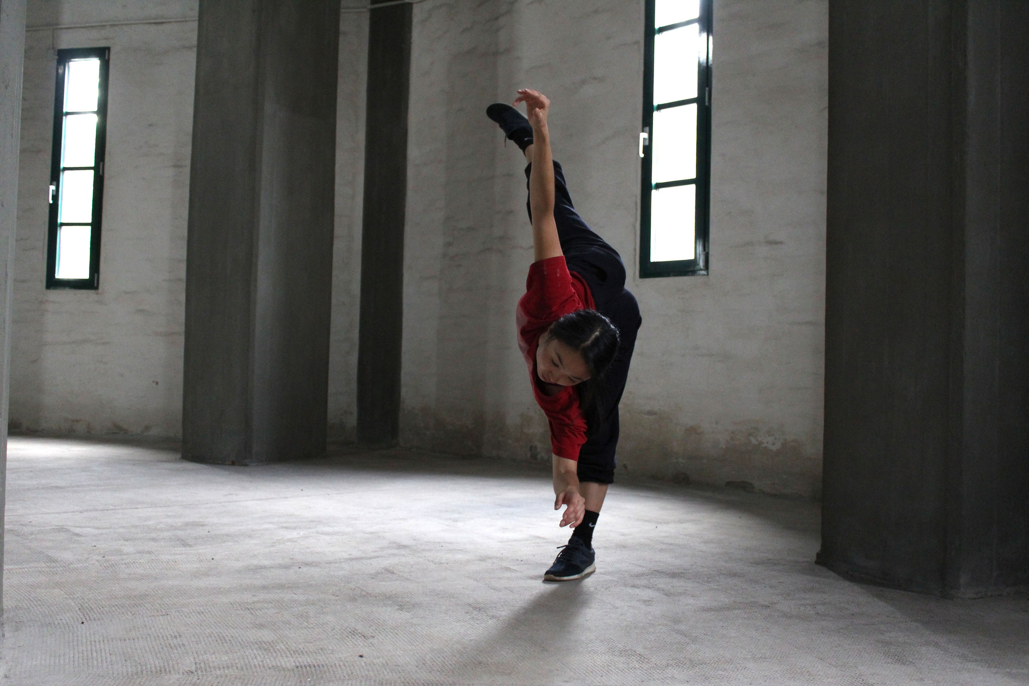 Probenschnappschuss Rika Yotsumoto im Wasserturm Süd (Foto: Stephanie Därr)