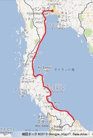 タイツーリング走行図