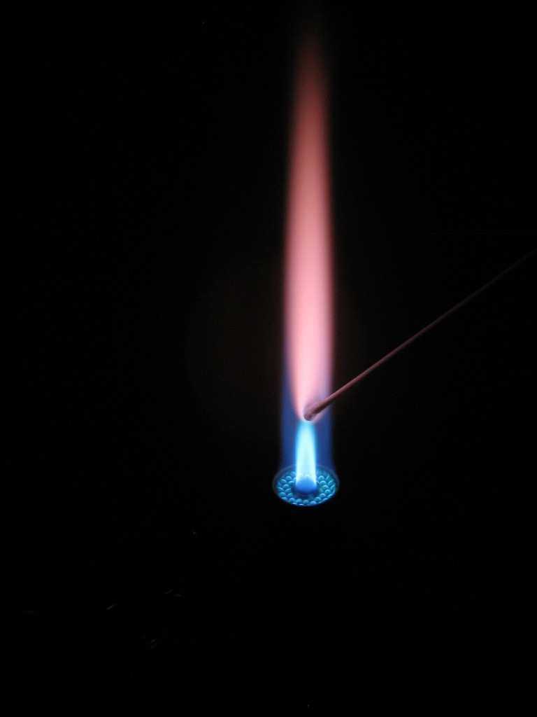 Die Flammenfärbung des Caesiums