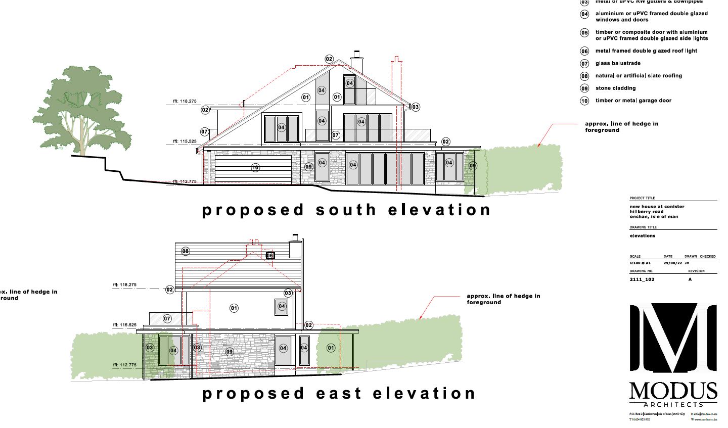 What should be in an architect's or designer's quote or fee proposal?