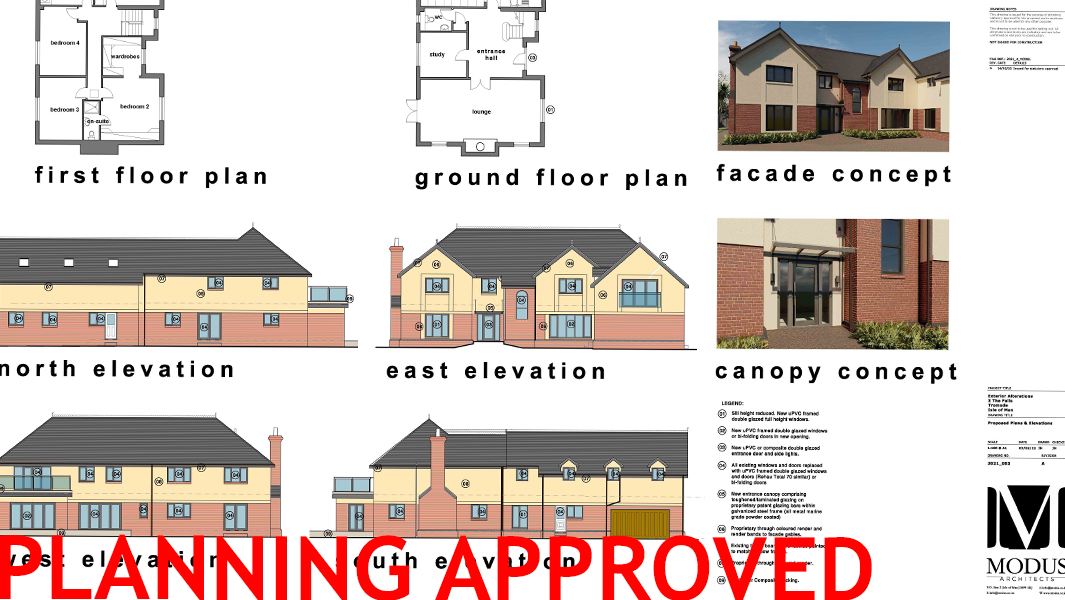 A contemporary make-over for a family home in Douglas wins planning approval