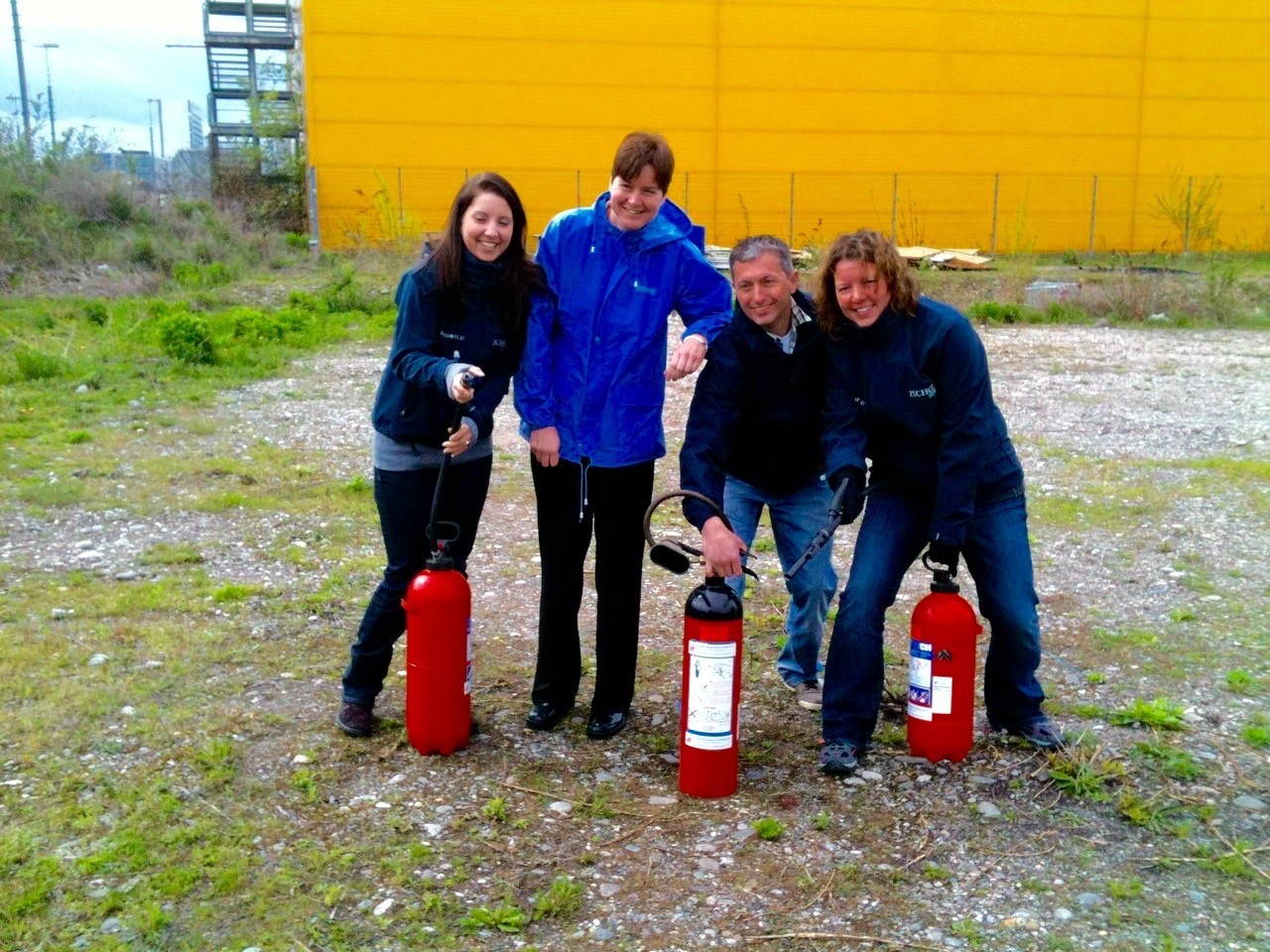 Brandschutzbekämpfung mit Handfeuerlöschern