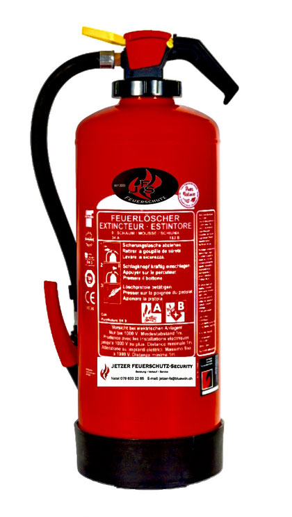 Sprühschaum Feuerlöscher 6 & 9 Ltr. BIO / fluorfrei-umweltfreundlich