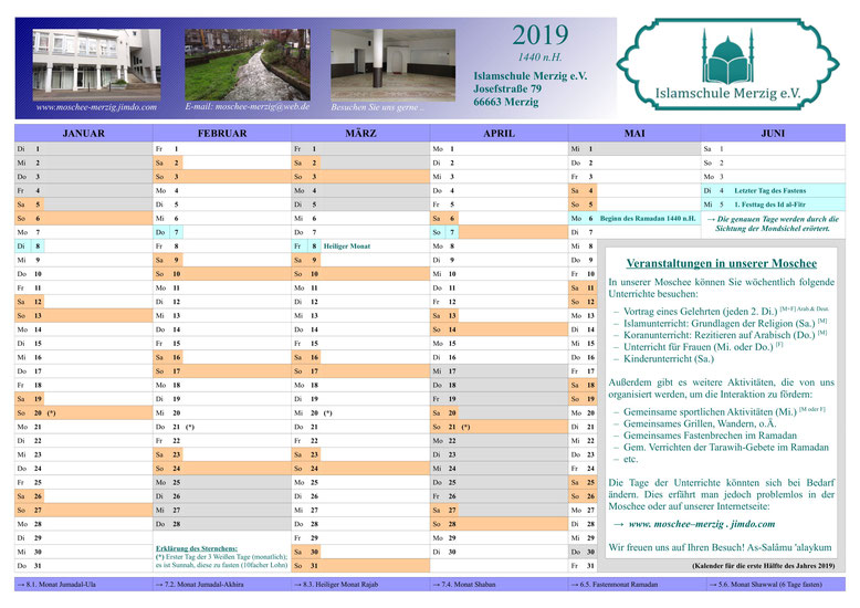 Kalender Islam 2019