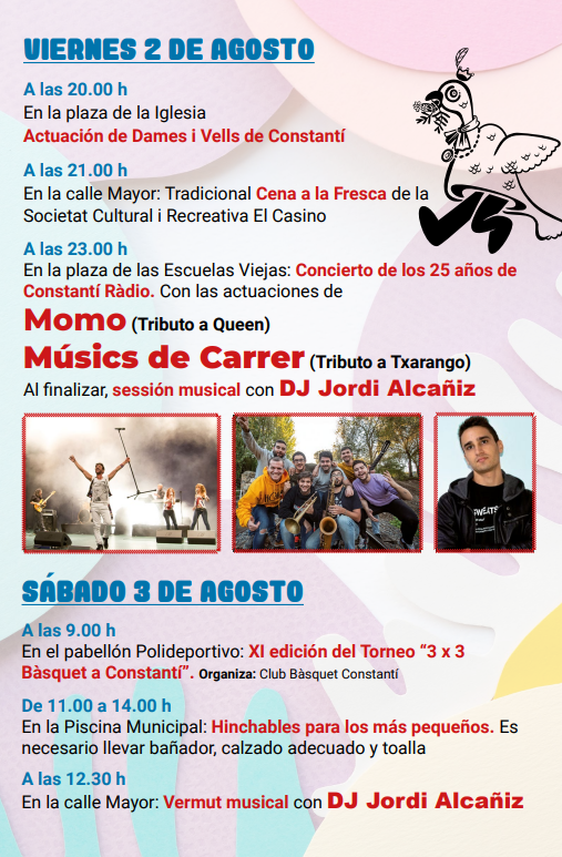 Programa de la Festa Major de Constanti