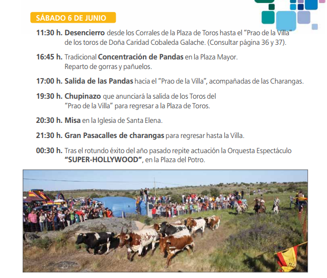 Fiestas del Corpus de Ledesma 2015 Programa