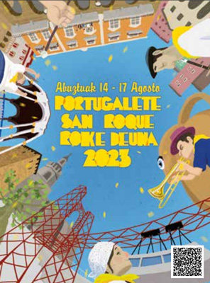 Cartel de las Fiestas de San Roque 2015 en Portugalete