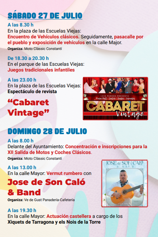 Programa de la Festa Major de Constanti