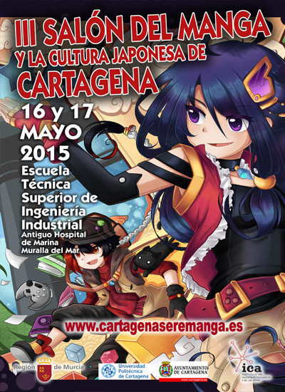 Cartel del Salón del Manga 2015 Cartagena se ReManga, entradas