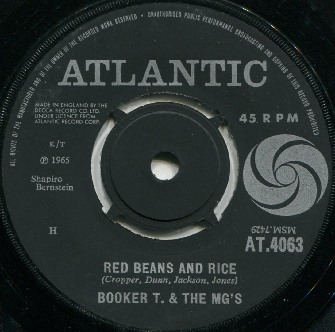 Booker T. & The MG's ‎ Be My Lady / Red Beans And Rice UK Atlantic