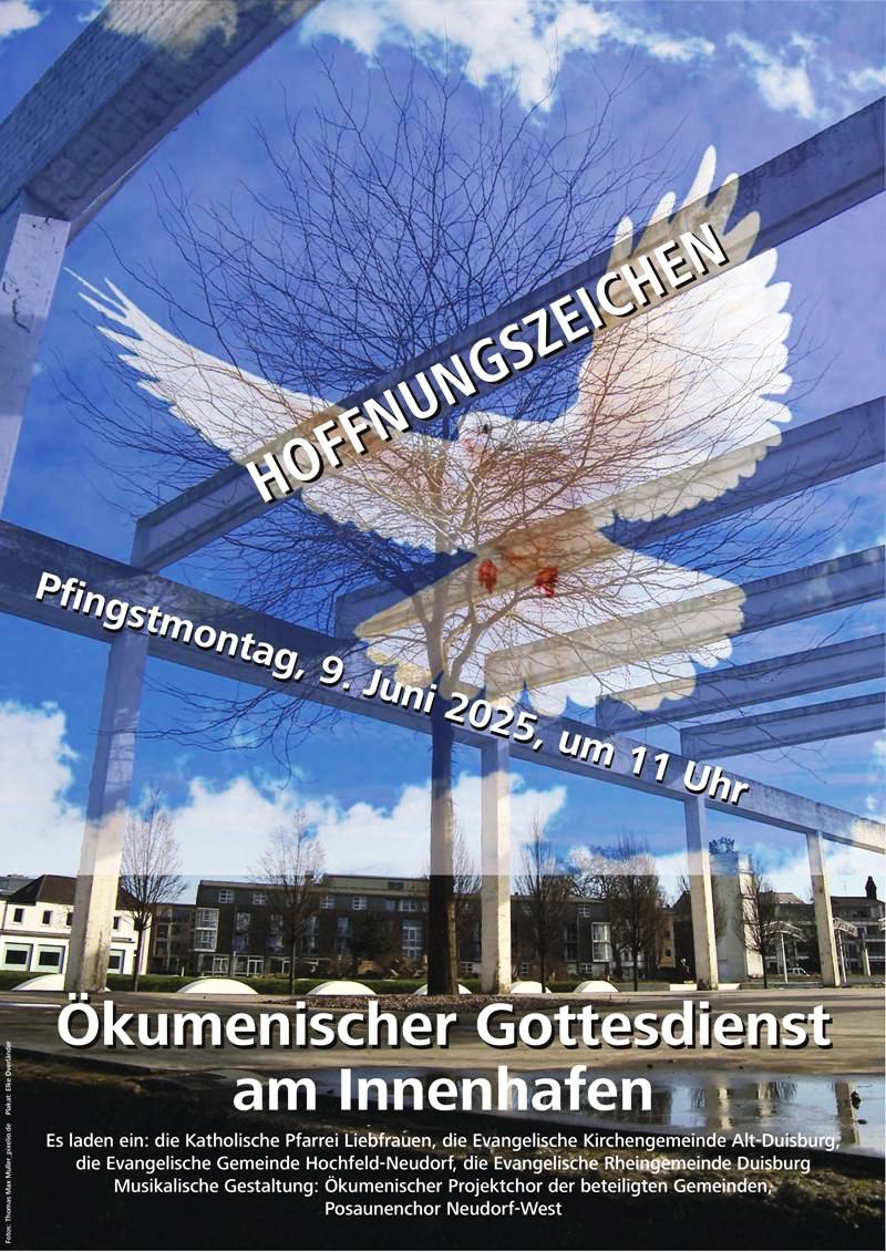 The Sound of Dialogue - Gemeinsam Zukunft bauen. Plakat zum Gottesdienst