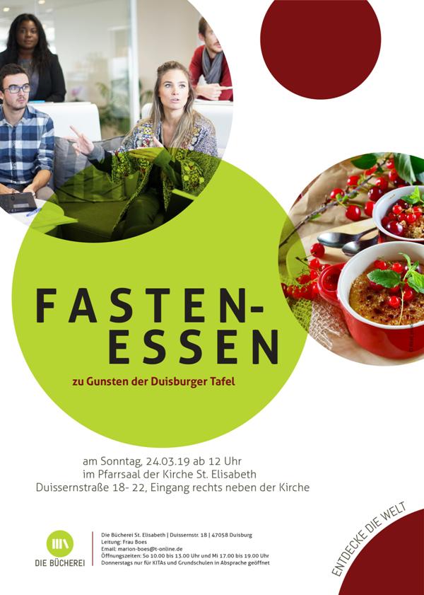 Plakat zum Fastenessen