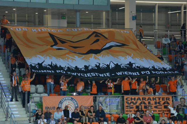 Cuprum Lubin - PGE Skra Bełchatów, 1. kolejka PlusLigi 2021/22 (04.10.2021), fot. Robert Szafrański