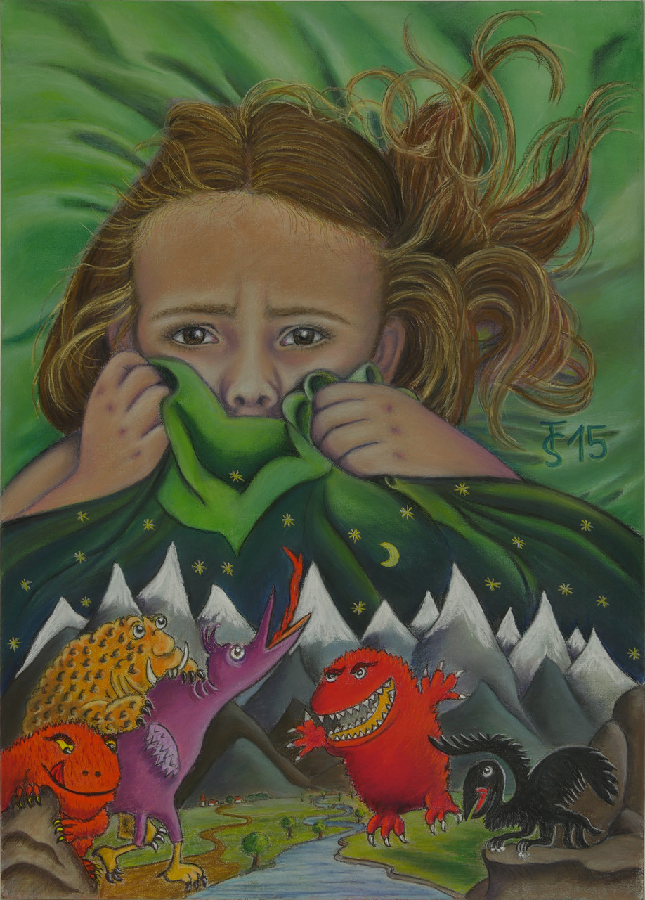 Traumkind   _   (Pastellkreide,  50 x 70 cm)