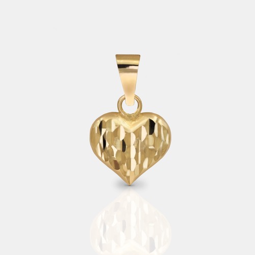 Kleiner Herz Anhänger 8,5mm aus 585er Gold massiv für Kette